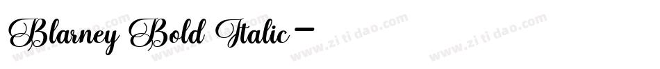 Blarney Bold Italic字体转换